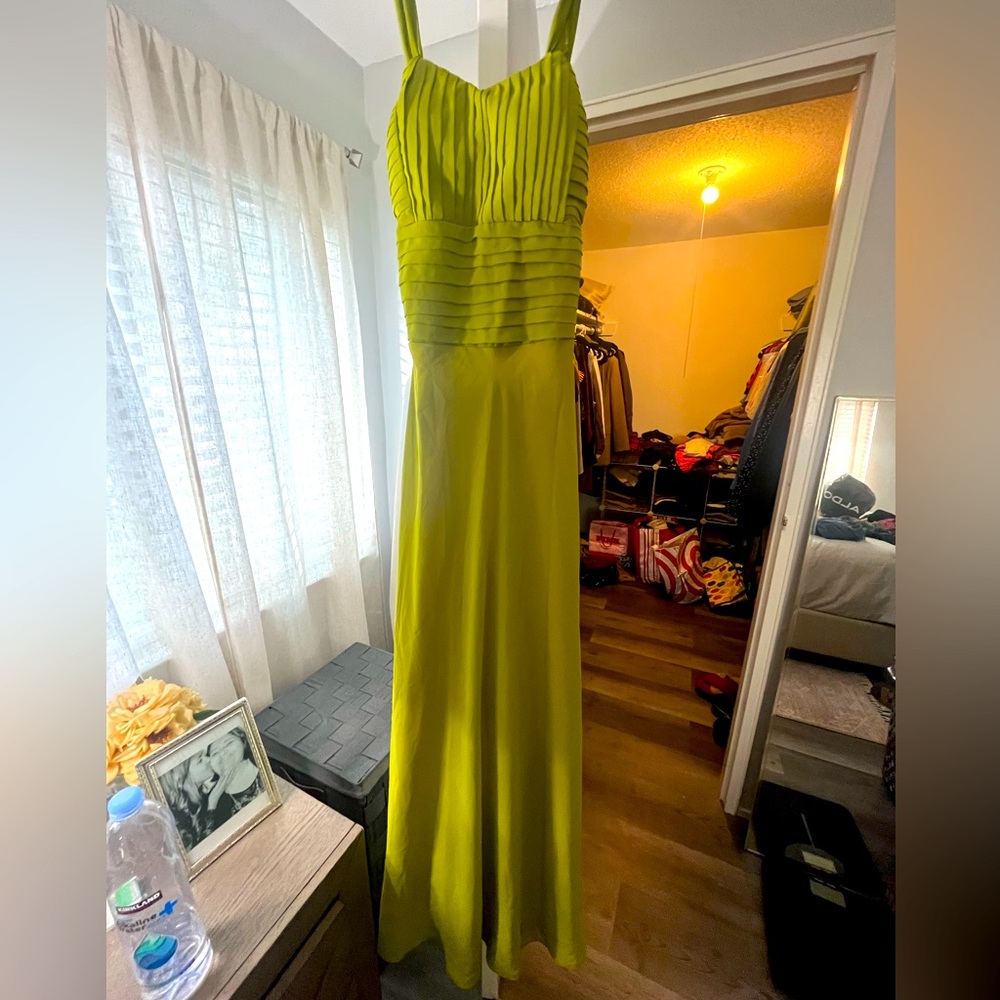Green long dress